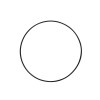 Kovový kruh, 10cm - černý