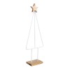 Kovový polotovar pro macrame - stromeček s dřevěnou podložkou, 38x15cm