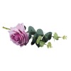Růže s eukalyptem, 28cm - růžová