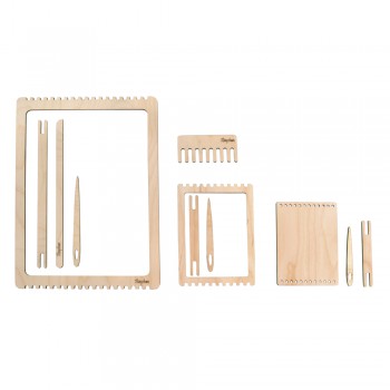 Dřevěné rámečky k vyplétání, 9-21 cm, 11dílů, 3ks - obdélník