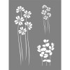 Šablona plastová - Mix květin, 15,25x20,32cm