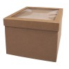 Krabička s víkem, pappmaché - 12,5x12,5x9cm