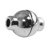 Magnetické zapínání duté - kulaté, 20x14mm, stříbrné, pr.otvoru 4mm 