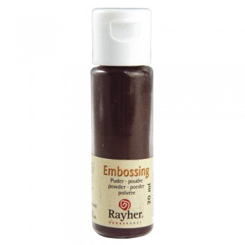 embossovací pudr 20ml - tm. hnědý