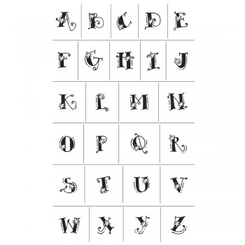 razítka silikonová -  abeceda ozdobná