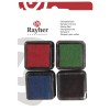 Mini-razítkovací set - Basic, 3x3cm, 4barvy