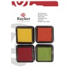 Mini-razítkovací set - Jaro, 3x3cm, 4 barvy