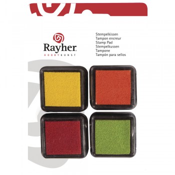 Mini-razítkovací set - Jaro, 3x3cm, 4 barvy