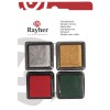 Mini-razítkovací set - Vánoce, 3x3cm, 4 barvy