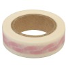 Washi Tape 15mm, 15m - chodidla sv. růžová