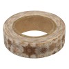 Washi Tape 15mm, 15m - vločky rustikální