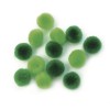 Pomponky, zelená směs, 15 mm, 60ks