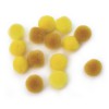 Pomponky, žlutá směs, 15 mm, 60ks