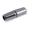 magnetické zapínání duté,28x9mm,otvor 5mm - stříbrné