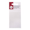 Perličky plastové samolepící -bílé, 3 mm, 120 ks