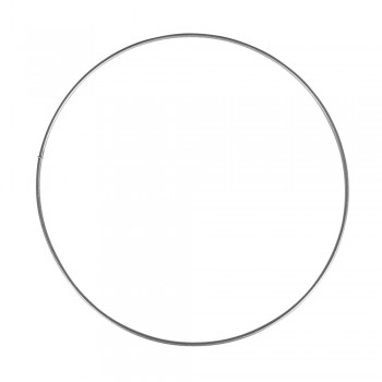 Kovový kruh, 10cm - stříbrný 