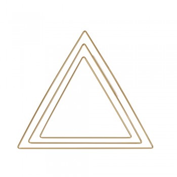 Set drátěných polotovarů, 3 velikosti - trojúhelník, zlatá