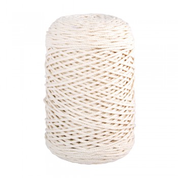 Příze na macramé (proplétaná), pr. 2mm, 250m - slonová kost