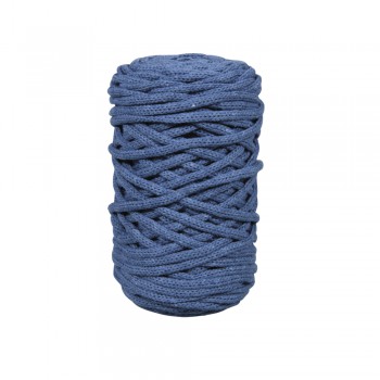 Příze na macramé (proplétaná), pr. 4mm, cca 65m, 250g - modrá