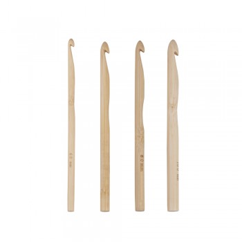 Bambusové háčky na háčkování 4, 6, 8, 10mm ø