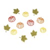 Přízdoba podzimní - dýně + lístky, barevné, 3,3-4,8cm, 12ks