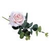 Růže s eukalyptem, 28cm - lososová