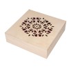 Krabička dřevěná - prořezávané víko, 14,5x14,5x4cm