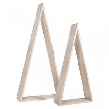 Dřevěné rámečky - trojúhelníky velké, 20x7,5cmx42cm + 26x8x54cm