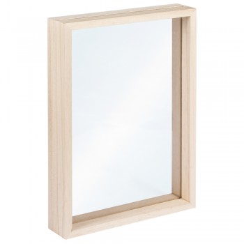 Dřevěný rámeček na postavení, 16x22x3,5cm  s plexisklem