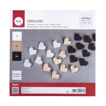 Papír na Origami, 20x20cm, 80-100 g/m2, 100listů