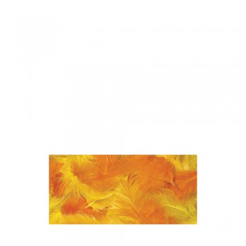 peří barevné 3-10cm,10g - směs žluto-oranžová