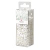 Korálkový mix s drátem, 80g + 50m x 0,3mm - bílý