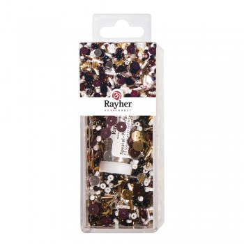 Korálkový mix s drátem, 90g + 50m x 0,3mm - měděný