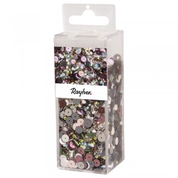 Korálkový mix s drátem, 90g + 50m x 0,3mm - Pastelové odstíny
