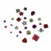 Akryl-štras-kamínky pro dekorování, 1000ks směs tvarů a barev