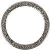 Bižuterní kroužek kovový, plochý, stříbrný, pr.37mm - tepaný