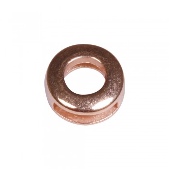 Kovový komponent - kroužek, pr.1,3cm ,růžové zlato, průvlek 1cm