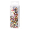 Korálkový mix s drátem, 90g + 50m x 0,3mm - barevný mix