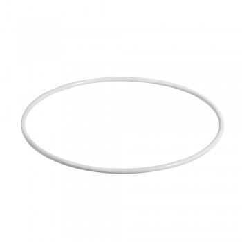 Kovový kruh, bílý - 15 cm ø 