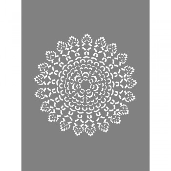 Šablona - Mandala malá, 15,25x20,32cm