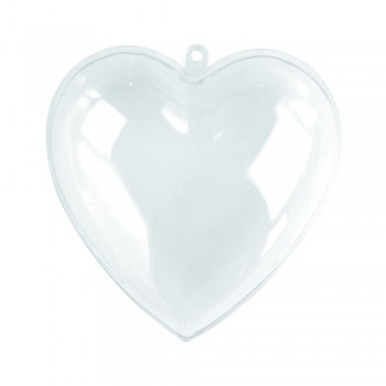 Plastové srdce dvoudílné, 6 cm