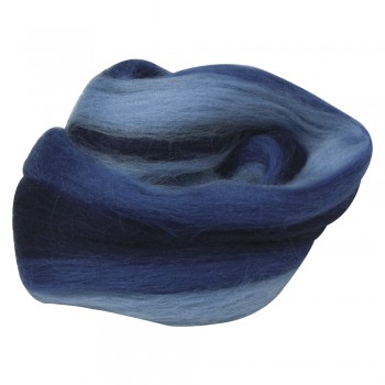 Merino- superjemná vlna, 50g - mix modrý