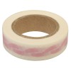 Washi Tape 15mm, 15m - chodidla sv. růžová