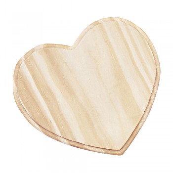 Srdce dřevěné, 12,5x10,5cm 