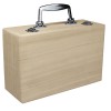 kufřík dřevěný,kovové držadlo, 25x16 cm,výška 9 cm 