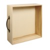 Dřevěný rámeček - šuplík, 25x25x8cm, se závěsem