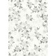 Papír na decoupage,černo-bílé květy, 26x37,5cm, 22g/m2, 3 archy